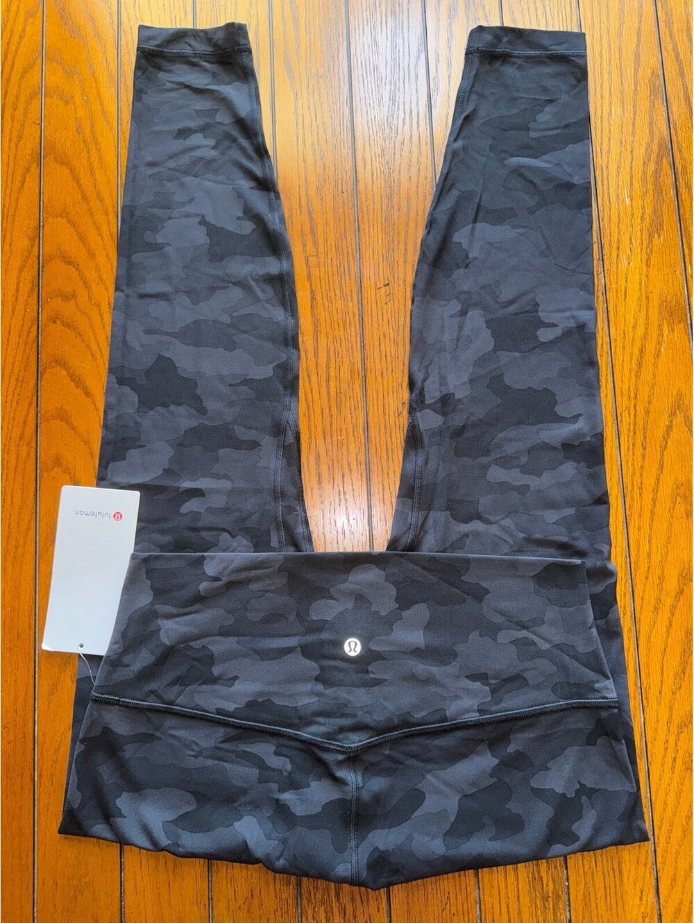 Lululemon Align High Rise 28” Heritage 365 Camo Deep Coal Black Size 12 NWT